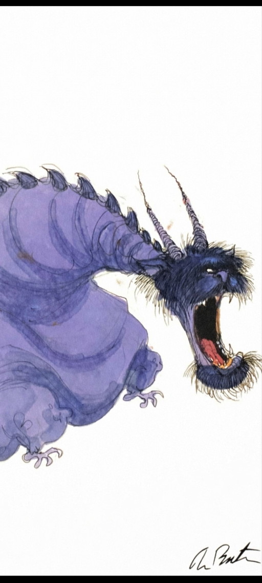 TIM BURTON - Sans titre - (Le Cyclope de la fumée de lavande) - Tirage officiel signé en édition limitée - 20 x 30 cm