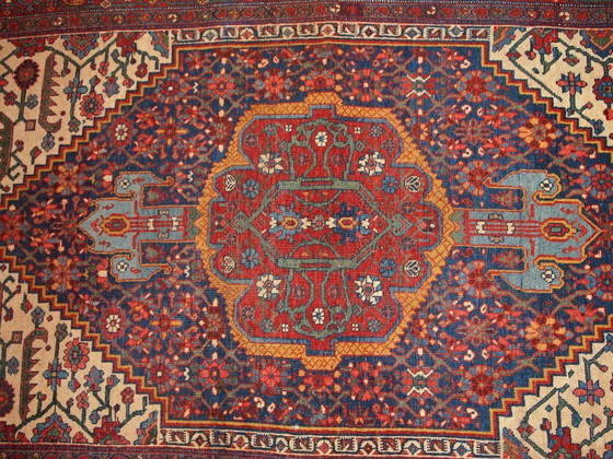 Image 1 of Handgemaakt antiek Perzisch Bidjar-tapijt 149 cm x 225 cm (4,9' x 7,4') jaren 1880 - 1B194