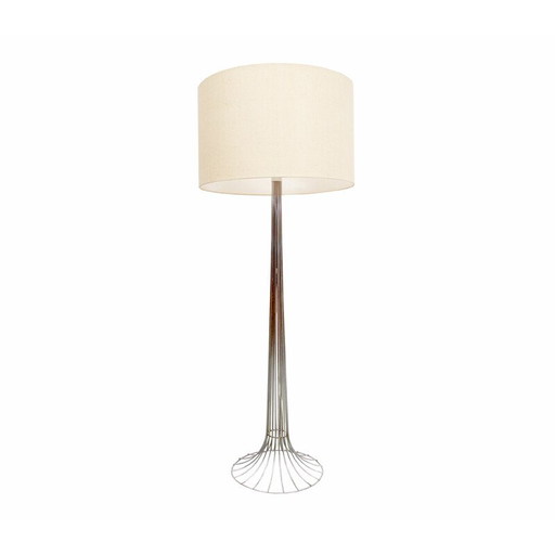 Vintage verstelbare vloerlamp in chroomstaal, Denemarken 1960
