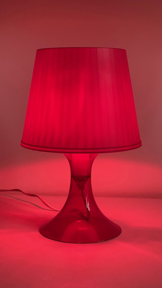 Image 1 of  Red Plexiglas lamp Ikea