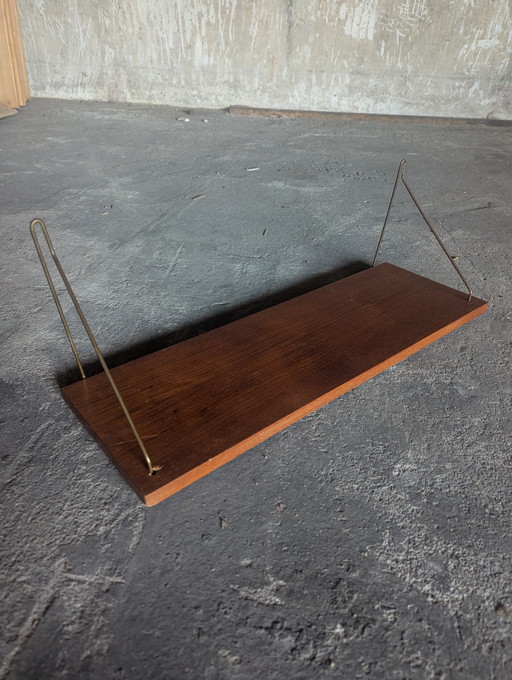 Vintage wandplank -teak- Denemarken 1960s