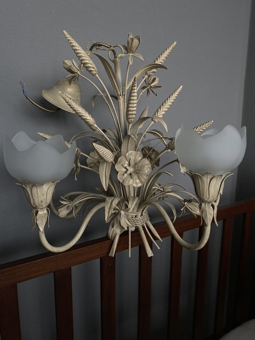 Hollywood Regency Coco Chanel chandelier sheaf of wheat