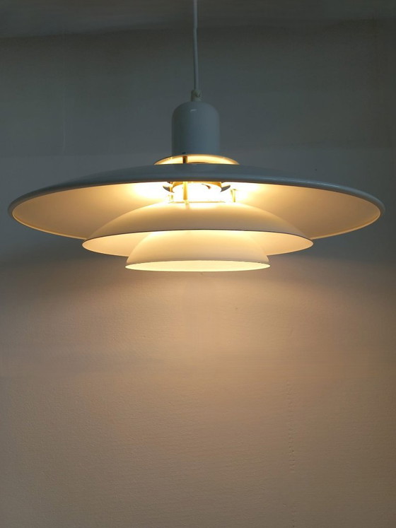 Image 1 of Plafonnier scandinave en métal, lampe en forme de bol/lampe annulaire, années 70/80