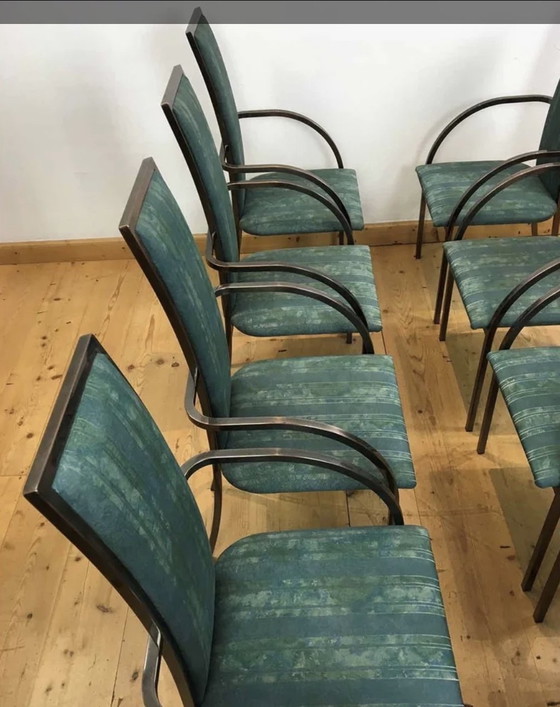 Image 1 of Belgo Chrome eetkamerstoelen uit de jaren 80