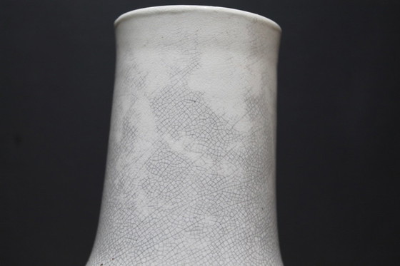 Image 1 of Vase bouteille en céramique chinoise à 9 pêches