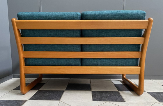 Image 1 of Divano a 2 posti CFC Silkeborg di Johannes Andersen nuovo rivestimento verde anni '60