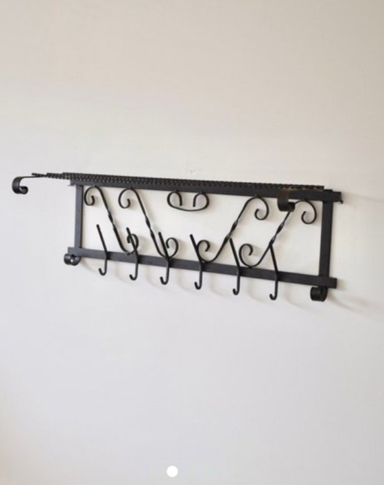 Vintage Wrought Iron Coat Rack (photo 2 of 5)