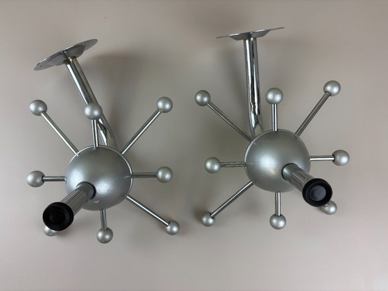 Image 1 of Appendiabiti vintage IKEA "Mina" Sputnik – Argento / Space Age