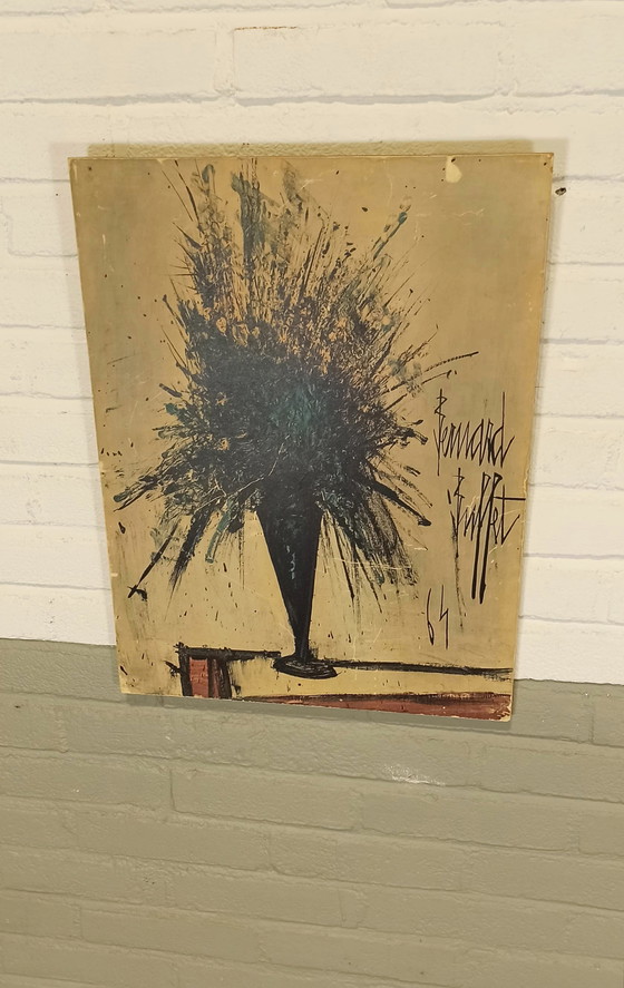 Image 1 of Bernard Buffet Vintage Print on Wood