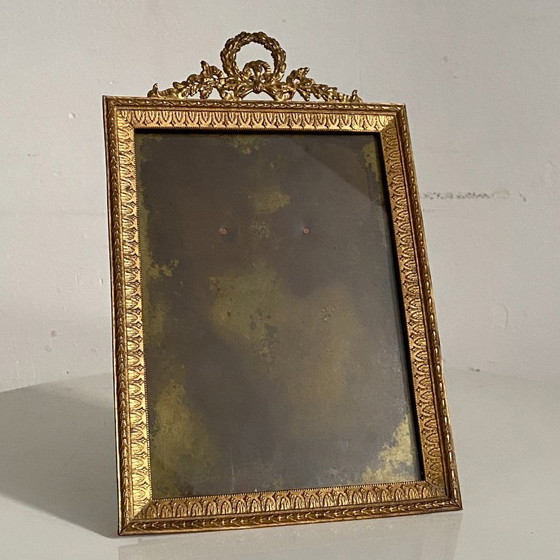 Image 1 of Cornice portafoto in bronzo in stile Luigi XVI del XIX secolo