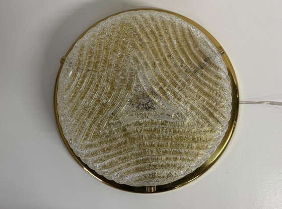 Image 1 of Vintage XXL Murano Glass Flush Light Hillebrand, 1970s