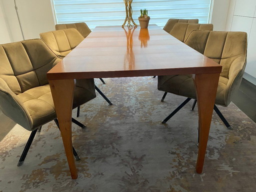 Mesa de comedor de madera de cerezo 220X90