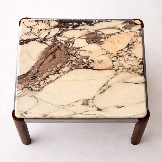Image 1 of Vintage design salontafel marmeren blad