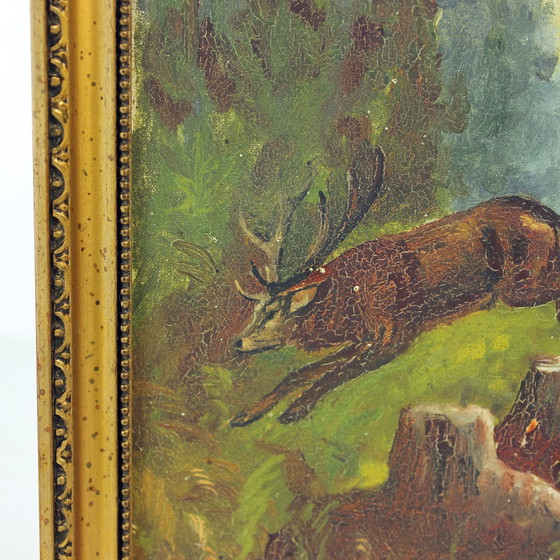 Image 1 of Set van 2 schilderijen, verf op papier, door M. Hrušovská, Tsjecho-Slowakije 1950