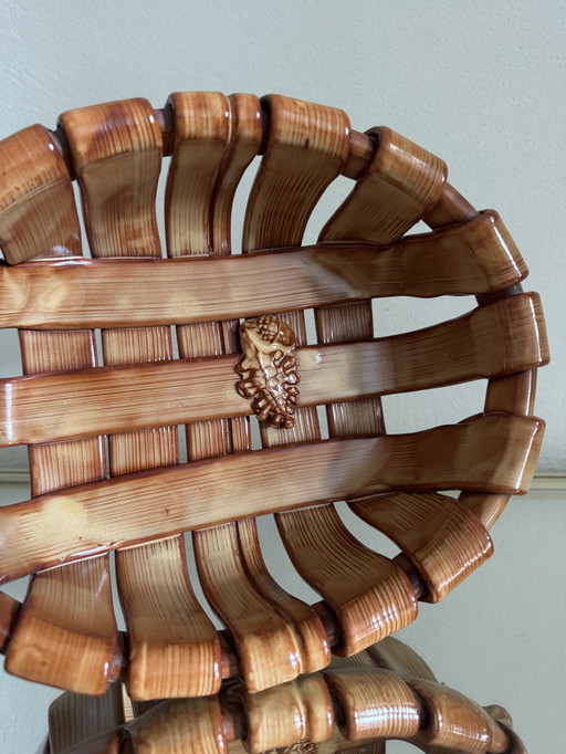 Corbeille céramique trompe l’œil années 60