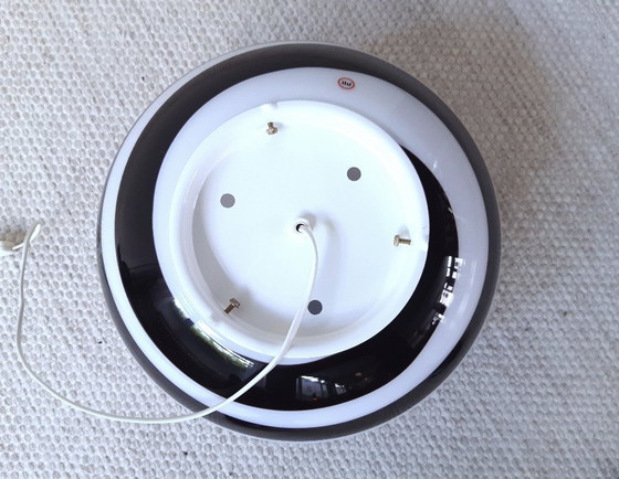 Image 1 of Grote ILU di Vetro glazen tafellamp / vloerlamp, model Zebra zwart-wit glas, Italiaans glas Nederlands design