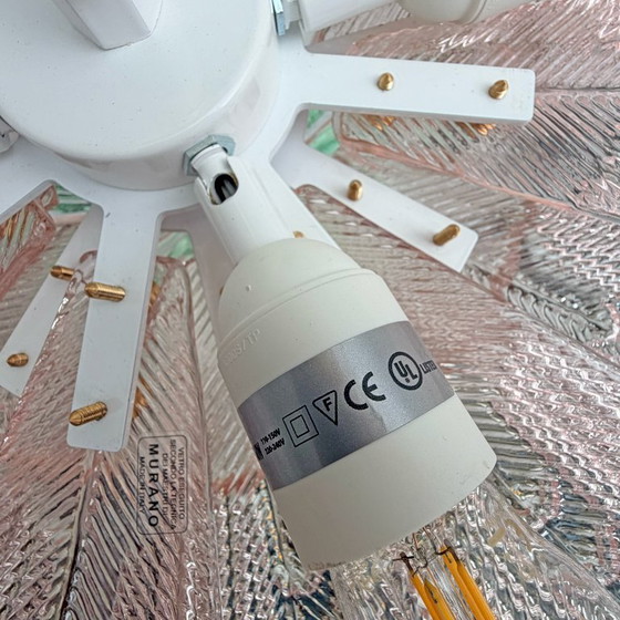 Image 1 of Mid-Century Modern “Margherita Rosa” Murano Glass Ceiling Light