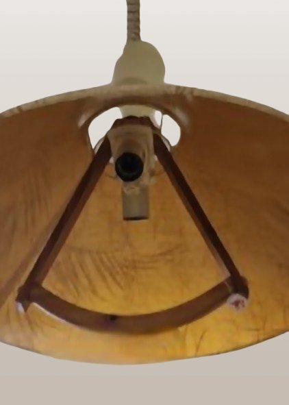 Vintage Domus Hanglamp Midcentury – Hanglampen, Textile, Wood (photo 5 of 5)