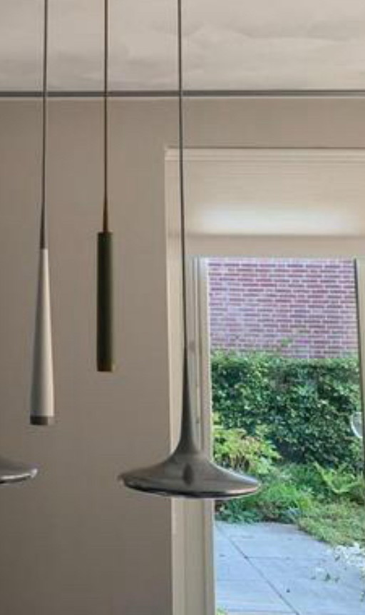 Vintage Tobias Grau Plafondlamp - Grote Plaat 120x40cm Lampen 2 Valbladeren