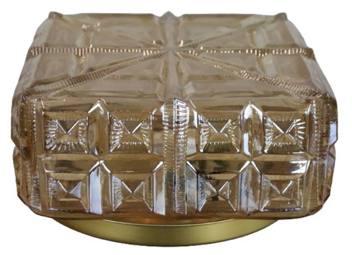 Nos Vintage Ceiling Lamp Lampe de plafond Amber