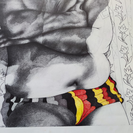 Image 1 of Klaus Vogelsang - Sauna à domicile - Affiche vintage