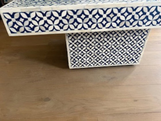 Image 1 of Antique Indian bone inlay coffee table