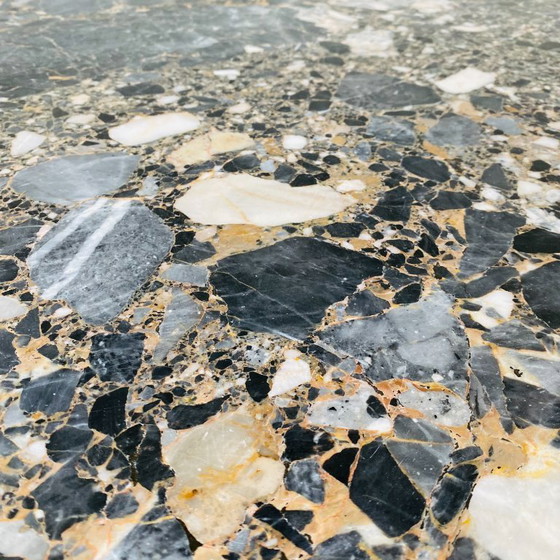 Image 1 of Mesa de centro de mármol terrazo de mediados de siglo, 1970