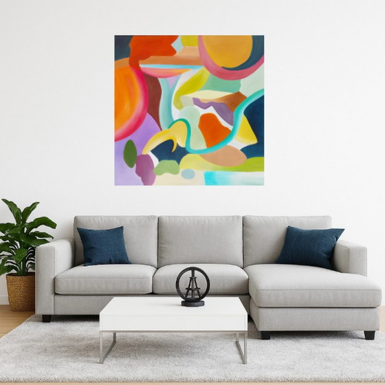 Image 1 of Acrylic painting #river 100x100cm