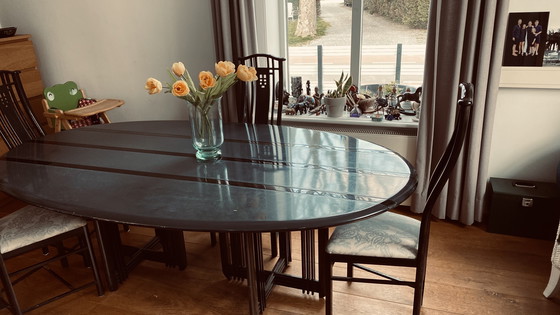 Image 1 of Giorgetti tafel met 4 stoelen