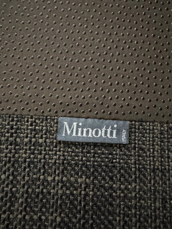 Image 1 of Divano di design Minotti Hamilton, marrone grigio + pouf