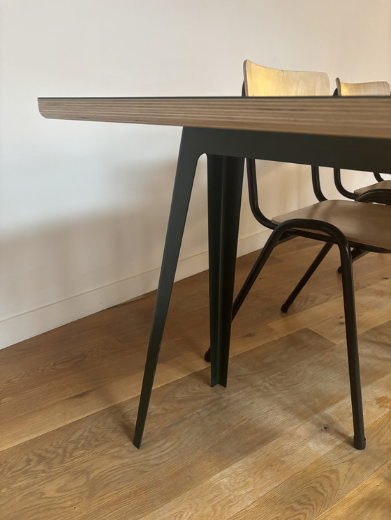 Image 1 of Dining Table David Derksen Vij5 Linoleum Green