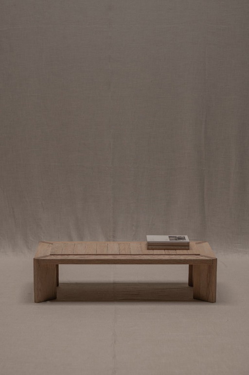 Vintage 'Brutalist' oak coffee table, 1960/70s