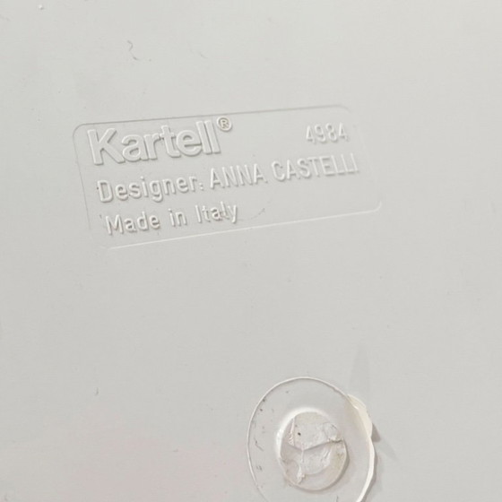 Image 1 of Cesto portabiancheria bianco di Anna Castelli per Kartell, anni '70