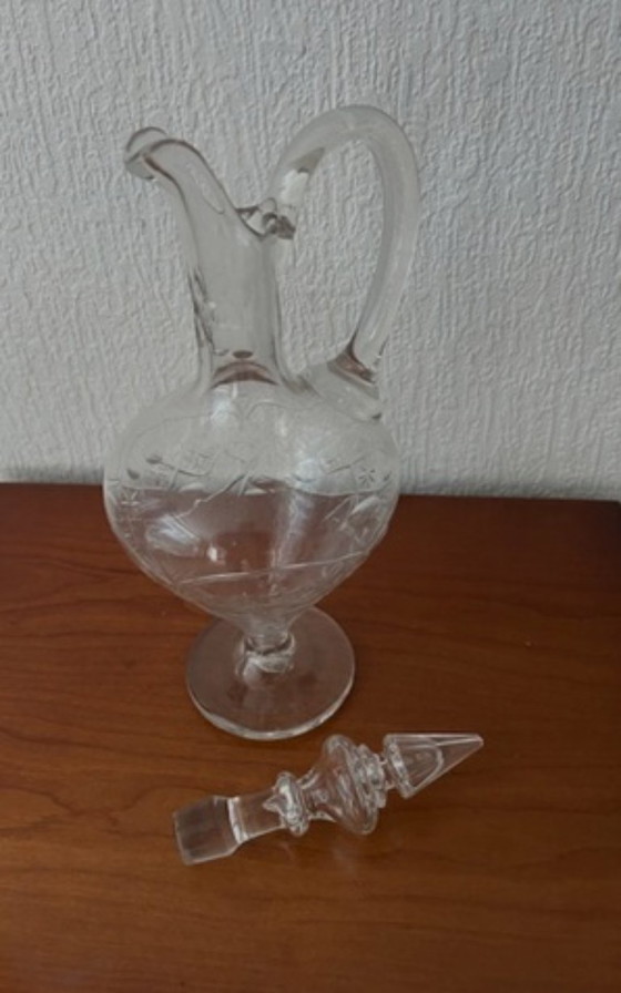 Image 1 of Antieke glazen karaf