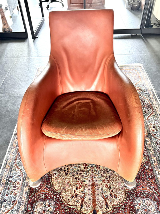 Fauteuil(s) Montis Loge en cuir cognac