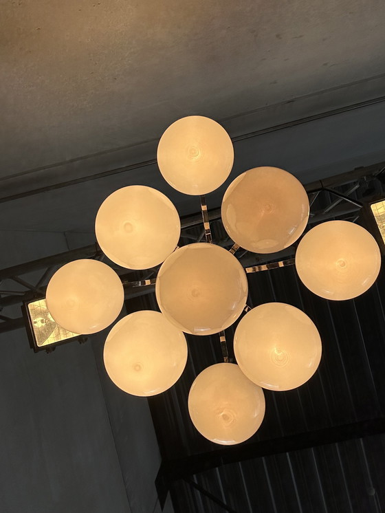 Image 1 of Vintage ‘trumpet chandelier’ - Boulanger