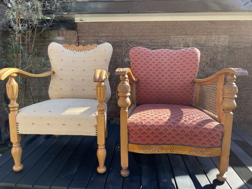 Gerenoveerde Louis XVI armstoel