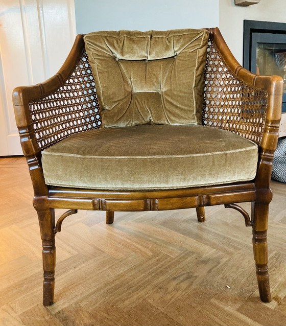 Image 1 of 70S Giorgetti Armchair, Hollywood Regency Style