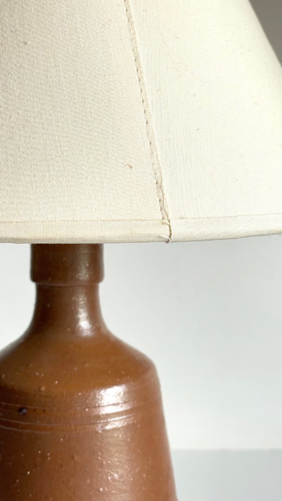 Image 1 of Vintage Portuguese glazed stoneware handcrafted lamp