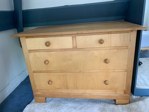 Brocante française Commode en pin Bois Vintage