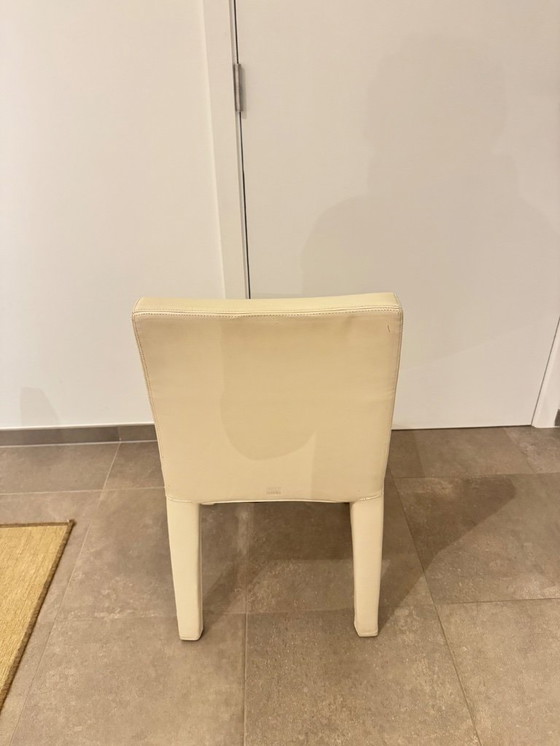 Image 1 of 6x B&B Italia Vol Au Vent design stoelen, Mario Bellini, wit leer