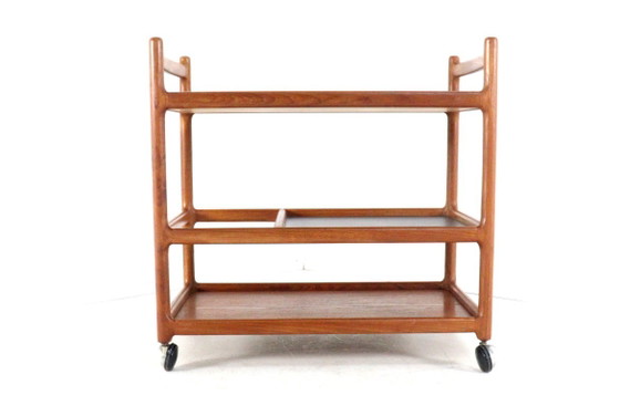 Henning Korch per CFC Silkeborg modello 308 Carrello bar teak vintage – Carrelli bar, Legno (photo 4 of 15)