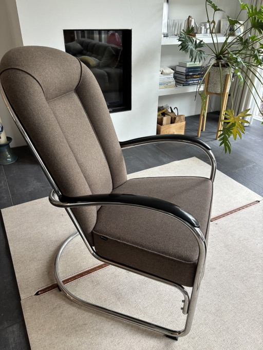 Geräumiger Gispen AA Design Classic Sessel – fauteuils, Metal, Wool