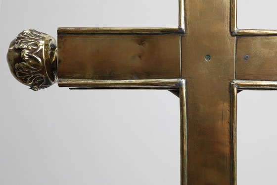 Image 1 of Crucifijo procesional belga sobre pedestal, siglo XVI