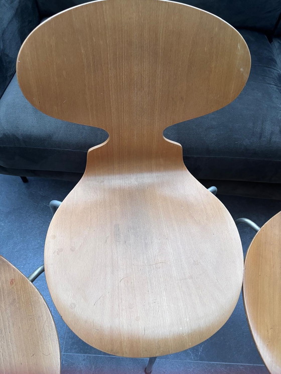 Image 1 of Raro set di 4 sedie vintage a 3 gambe di Fritz Hansen