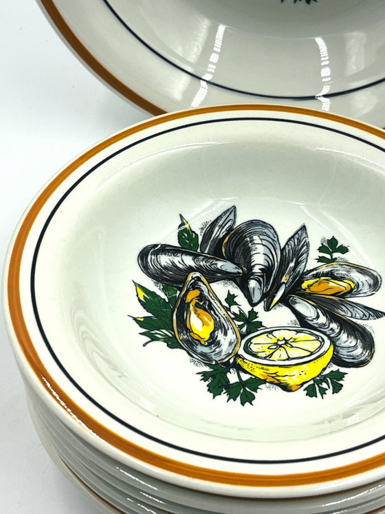 Mussel Serving Set Ceramica Quadrifoglio, Bowls, White (photo 7 of 15)