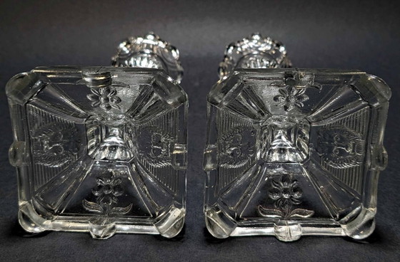 Image 1 of Antike deutsche Kristallleuchter (1900–1930) Fenne Glashütte – UV-reaktiv