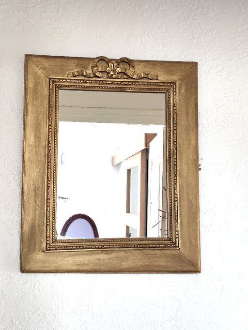 Specchio antico con cornice dorata, 56 cm x 45 cm
