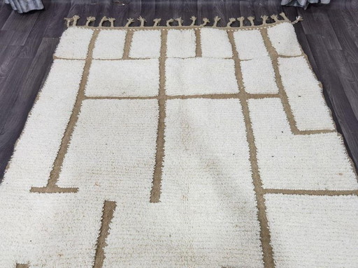 Alfombra bereber decorada en lana natural de 150/250 cm. – vloerkleden en tapijten, Wool (photo 2 of 7)