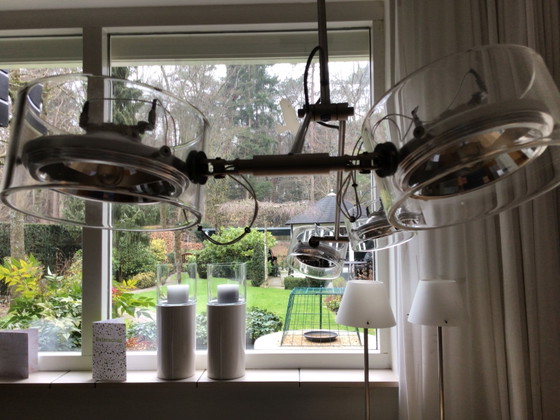 Image 1 of English design pendant lamp with four glass shades